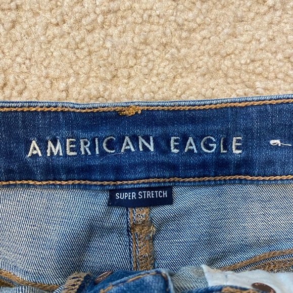 AE Button Fly High Rise Denim Shorts - Picture 3 of 4